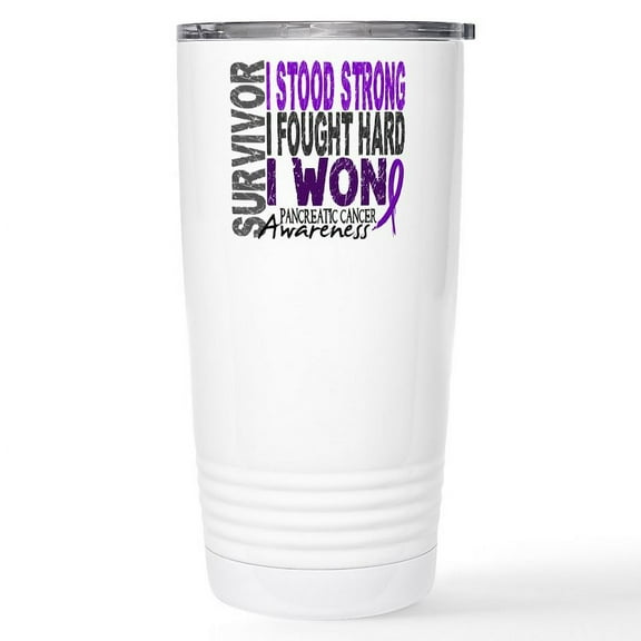 CafePress - Survivor 4 Pancreatic Cancer Shirts And Gifts Cera - Insulated Stainless Steel Travel Tumbler 20 oz.
