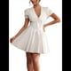 thumbnail image 1 of Vestido de Mujer /Verano 2025, Minivestido Elegante Entallado con Lazo y Mangas Abullonadas y Escote en V. M, 1 of 9