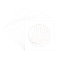 thumbnail image 3 of White Suede Picture Frame Mat for 32x32 Frames - Circle Opening for 28x28 Photos - 10 Mats, 3 of 7