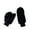 Black, variant on Warm Gloves Knitted Warm Finger Hugging Fingerless Gloves Stretchy Snow Mittens Black One Size