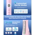 thumbnail image 3 of JTF 2-in-1 Oral Clean Kit- Electric Toothbrush & Water flosser Combo with Multiple Modes, 5 Brush Heads and 5 Jet Tips, Brushing & Flossing- Rechargeable for Teeth Cleaning and Gum Health, Pink, 3 of 8