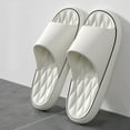 thumbnail image 4 of Womens Slippers White, EVA Cloud Slides for Women, Waterproof House Shoes with Quilted Footbed, Indoor Outdoor Shower Slides, Lightweight Comfort,Size 36, 4 of 7