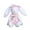 Pink, variant on Long Eared Hare Figurine Ornament Plush Fabric Hare Doll With Flower Dress For Tabletop Shelf Display Easter Decoration