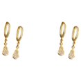 thumbnail image 2 of Pendientes de guitarra Qarigey 2 piezas colgante de circón brillante Unisex Clip para Oro, 2 of 6