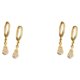 thumbnail image 2 of Pendientes Qarigey Forma De Guitarra 2 Piezas Joyería De Bucle De Circón Brillante Para Mujeres Y Hombres Clip De Oreja Llamativo Oro, 2 of 6