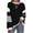 Black-Fashion Sweatshirts, variant on Xcmzpl Women's Sweatshirts Loose Fit Solid Color Round Neck Sweatshirt Holiday Sweater Tops Dressy Casual Long Sleeve Shirts Fall Clothes