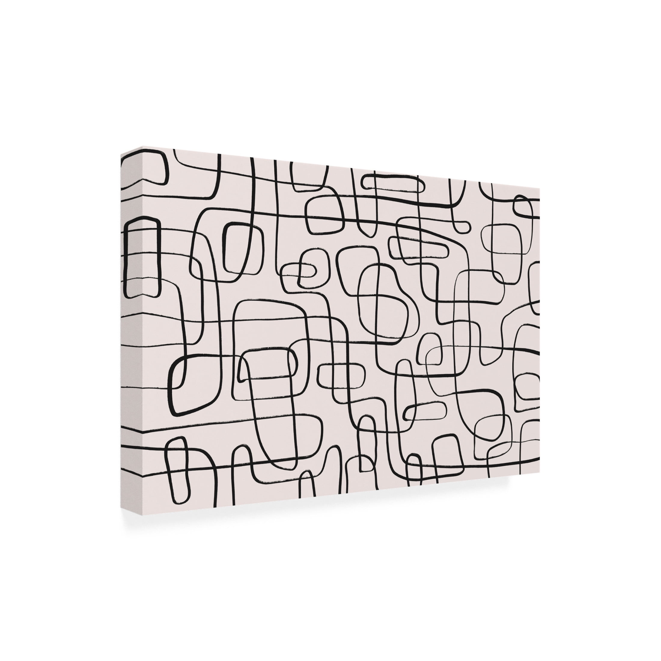 Canvas Wall Art - Treechild 'Thin Lines Pattern' Wall Art for Living Room, Bedroom, or Office D?cor by Trademark Fine Art - 47 x 30 Inches