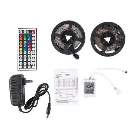 

10M 300Leds 3528 Smd Rgb Led Light Strip + 44 Key Ir Remote Controller Non-Waterproof Dc12V 60Leds Flexible Lighting Ribbon Tape Us Plug