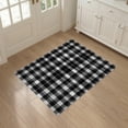 thumbnail image 3 of ODIKA 3'x5' Washable Throw Rug Stain Resistant, Low Profile, Non-Slip Checkered Farmhouse Welcome Doormat Layering Layered Plaid Under Refined for Entryway, Kitchen, Mudroom, 3 of 7