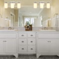 thumbnail image 7 of 3-Light Bathroom Vanity Light Fixture Over Mirror, E26 Sconces, Brushed Nickel, Frosted Glass(Bulbs not Included), 7 of 7