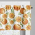 thumbnail image 5 of Ambesonne Tangerine Valance & Curtain, Vintage Oranges Leaves, 55"x30", Pale Green Orange, 5 of 6