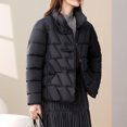 thumbnail image 5 of Aimik Women Short Puffer Jacket Lightweight Diamond Quilted Down Coat Closure Warm Winter Outerwear for Daily Wear, 5 of 5