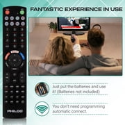 Philco Universal Remote Control, TV Remote Compatible for Vizio Universal Remote for Smart TV, LCD, LED, 3D, UHD TVs