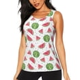 thumbnail image 2 of Picia Hand Drawn Watermelon Pattern Women's Workout Tank Top,Breathable Activewear,Slim Fit Athletic Top,Versatile Workout Moisture-wicking top-Medium, 2 of 9