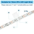 thumbnail image 4 of Uxcell 20-Pack 2-Pin 10mm LED Strip Lights Connectors for 5050 2835 Strip Light DIY Lighting [White], 4 of 6