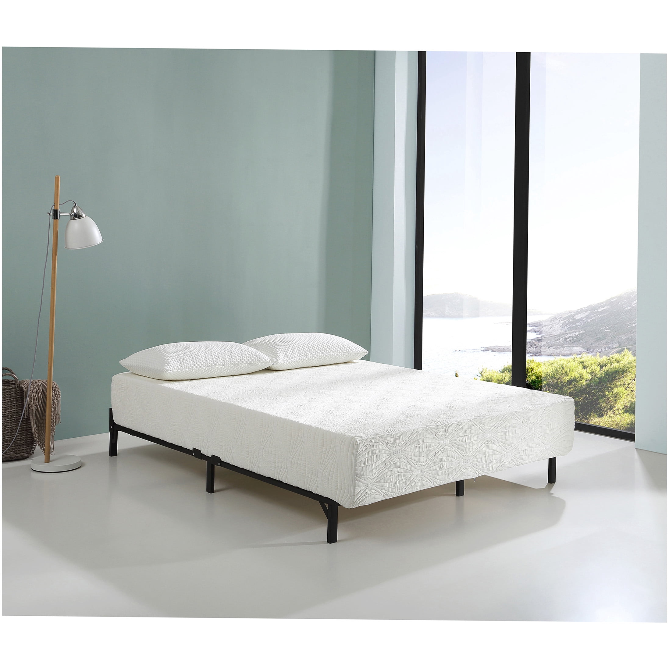CHAMPFLAG Full Size Gel Memory Foam Mattress 10 Inch, Medium Firm Support, Cool Breeze Fabric, CertiPUR-US Certified, Bed in a Box
