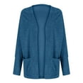 thumbnail image 4 of Viikei Plus Size Womens Cardigans Clearance Winter Coats for Women Solid Open Front Soft Pocket Long Sleeve Cardigan Jackets, 4 of 6