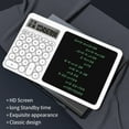 thumbnail image 4 of 10 Digit Calculator with Writing Tablet Time Function LCD Display Desk Calculator with Erasable Handwriting Notepad Basic Calculator for Office School Home Business, 4 of 9