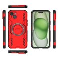 thumbnail image 3 of For iPhone 15 Magnetic Phone Case,Military-Grade Drop Protection,Compatible with Mag-Safe,Heavy Duty Tough Rugged Shockproof Dropproof Grip Armored Slim Phone Case Cover,Red, 3 of 10