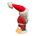 thumbnail image 3 of Ino Schaller Red Glitter Santa with Hat and Beard German Paper Mache 9 Inch, 3 of 4