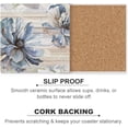 thumbnail image 2 of GZHJMY Printed Square Marble with Flowers Ceramic Coasters with Cork-Backed for Coffee Drink Cup Mat Absorbent Stone Coaster Set of 6, 2 of 4