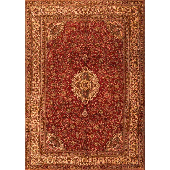 Ahgly Company Indoor Rectangle Persian Orange Traditional Area Rugs, 5' x 7'