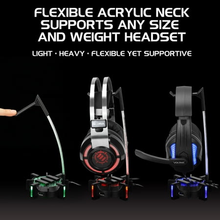 ENHANCE - Gaming Headset Stand Headphone Holder  with 4 Port USB Hub - Muticolor