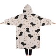 thumbnail image 2 of Oversized Wearable Blanket Hoodie,Dachshund Dog Sherpa Blanket Hoodie with Super Pockets,Super Warm Fuzzy Pullover for Women & Men, 2 of 6