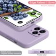 thumbnail image 3 of Case with Protection Camera Lens Liquid Silicone for iPhone 11 Pro Max Case Gel Rubber Shockproof Case Full-Body Protection Soft Anti-Scratch Microfiber Lining 6.5 inch (Taro Purple), 3 of 7