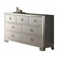thumbnail image 6 of HomeRoots 486000 57 in. Manufactured Wood Seven Drawer Triple Dresser, Platinum, 6 of 7