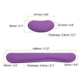 thumbnail image 2 of Uxcell Keyboard Wrist Pad Mouse Wrist Rest Ergonomic Wrist Support Comfortable Memory Foam Style 1, Purple 1 Set, 2 of 5