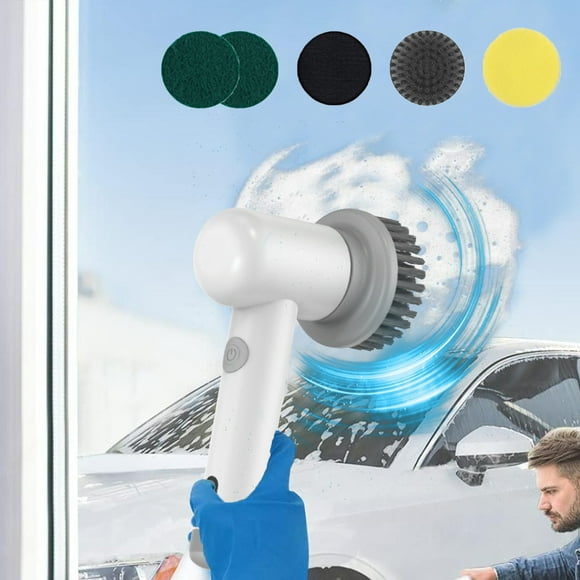Ganfancp Power Spin Scrubber, Electric Cleaning Brush With 4 Brush Heads,Cordless Power Spin Scrubber, Multifunctional Spin Power Scrubber, Handheld Power Scrubber Spin Brush for Kitchen, Bathroom