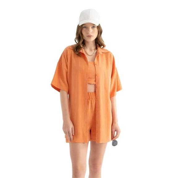 Casual Solid Buttoned Shirt