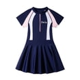 thumbnail image 6 of Girls One Piece Swimsuits Size 7-8 Ruffled Styles Color Block Soft Upf 50+ Uv Sun Protection One Piece Cut Out Bathing Suit Adjustable Straps Ruched Girls' Swimwear 9-16y, 6 of 6