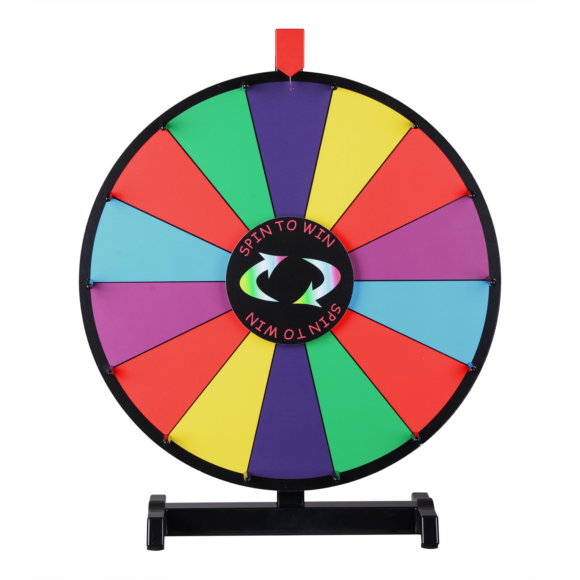 experience stockings rare WinSpin 18 Inch Tabletop Color Prize Wheel 14 Slots Editable Fortune  Carnival Spinning Game - Walmart.com