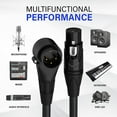 thumbnail image 6 of LyxPro 30 Feet Right Angle XLR Cable, Male to Female, 3 Pin Mic Cable, Black, 6 of 7
