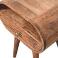 thumbnail image 5 of Lesuto Honey Caramel Circular Bedside with Open Slot - Modern, Wood, 5 of 10