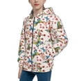 thumbnail image 2 of Kdxio Floral With Butterflies Pattern Kids Boys Girls Zip Up Hoodie 3D Printed Hooded Sweatshirt Hoody Coat with Pocket 7-12 Y-Medium, 2 of 6