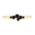 thumbnail image 5 of Rosec Jewels Black Onyx Promise Ring for Women, Minimal Cluster Ring (0.6 CT, AAA Quality), 10K Yellow Gold, US 11.50, 5 of 9
