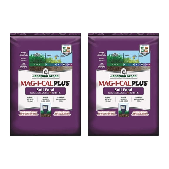 Jonathan Green Turf 11356 MAG-I-Cal Plus for Lawns in Alkaline   Hard Soil 18 lb. 5,000 sq. ft., 2 Pack