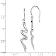 thumbnail image 2 of 925 Sterling Silver Polished Shepherd hook White Ice .06ct. Diamond Earrings Measures 47x9mm Wide - Earring for Women, 2 of 2