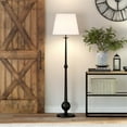 thumbnail image 3 of Evelyn&Zoe Wilmer 68" Tall Floor Lamp with Fabric shade in Blackened Bronze/White, 3 of 12