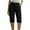 Black, variant on Wyobmus Womens Cargo Shorts Elastic Waist Casual Hiking Shorts Solid Color Rolled Hem Twill Shorts for Fishing Running Beige