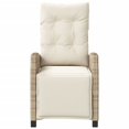 thumbnail image 3 of vidaXL 3 Piece Bistro Set with Cushions Beige Poly Rattan, 3 of 5