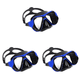 thumbnail image 1 of Máscara Buceo Panorámica Vista Amplia Gafas Antivaho para Natación Libre () Azul, 1 of 9