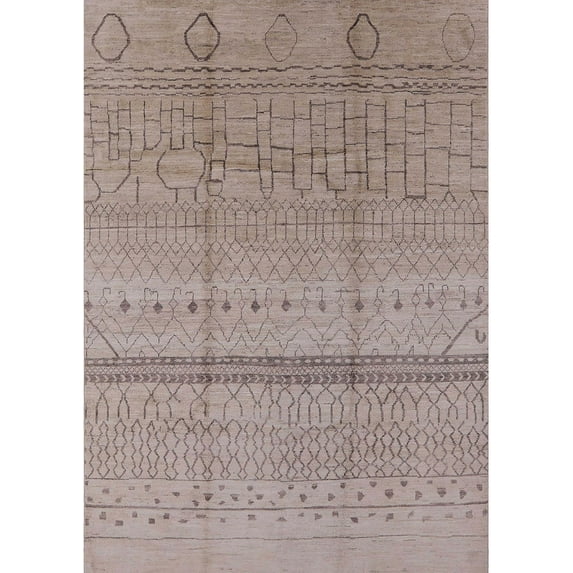 Ahgly Company Indoor Rectangle Mid-Century Modern Rose Purple Oriental Area Rugs, 3' x 5'