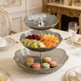 thumbnail image 7 of Fruit Bowl, 3 Tier Fruit Basket, 3 Tier Serving Stand Serving Bowl, Kitchen Bowls for Fruit Vegetable Snack Nuts Dessert Cake Tray for Party Wedding （Gray）, 7 of 7