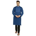 thumbnail image 5 of Atasi Indian Solid Kurta Pajama Set For MensÂ&nbsp;Mandarin Collar Casual Long-Wear Kurta, 5 of 7