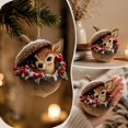thumbnail image 7 of Christmas Deer Hanging Ornament, Resin Pendant with Gold Chain for Christmas Tree, Forest Animal Styles, Winter Holiday Home Decor Gift Supply, Perfect for Mantel Shelf Indoor Display, 7 of 7
