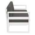 thumbnail image 6 of Mykonos Patio Loveseat White with Acrylic Fabric Charcoal Cushions, 6 of 8